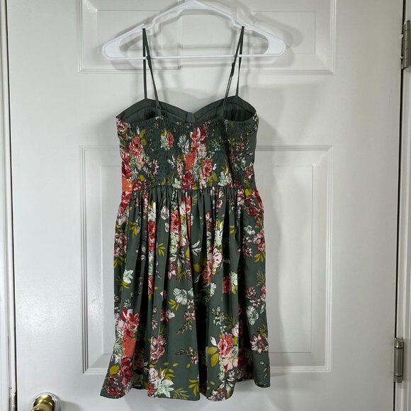 B.O.G. Collective Floral Sage Green Mini Floral Sundress Size Medium - Picture 6 of 9
